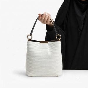 کیف سطلی زنانه بافت خطی